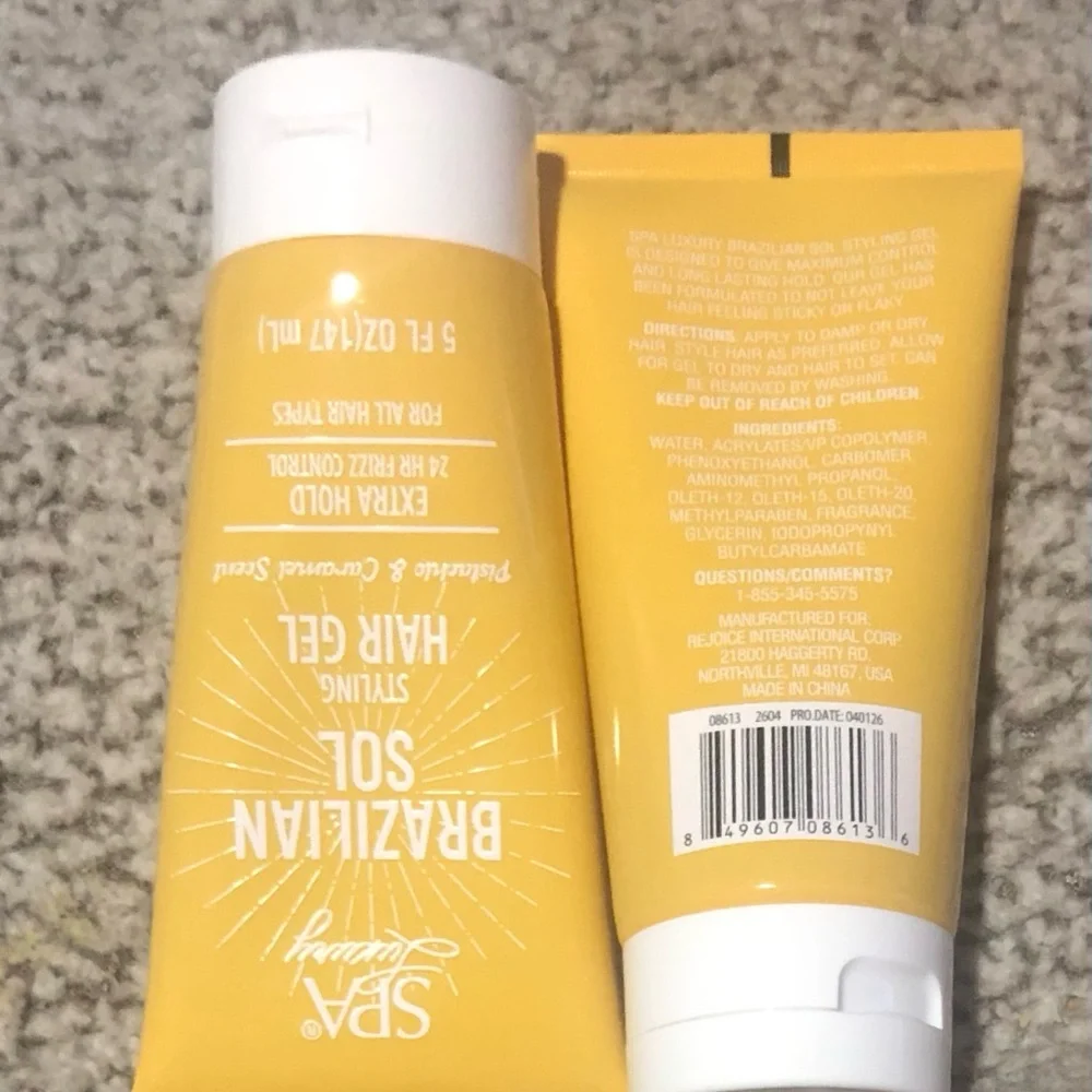 Spa Luxury Brazilian Sol Hair Gel for All Hair Types 5 Oz Each (Set Of 2)